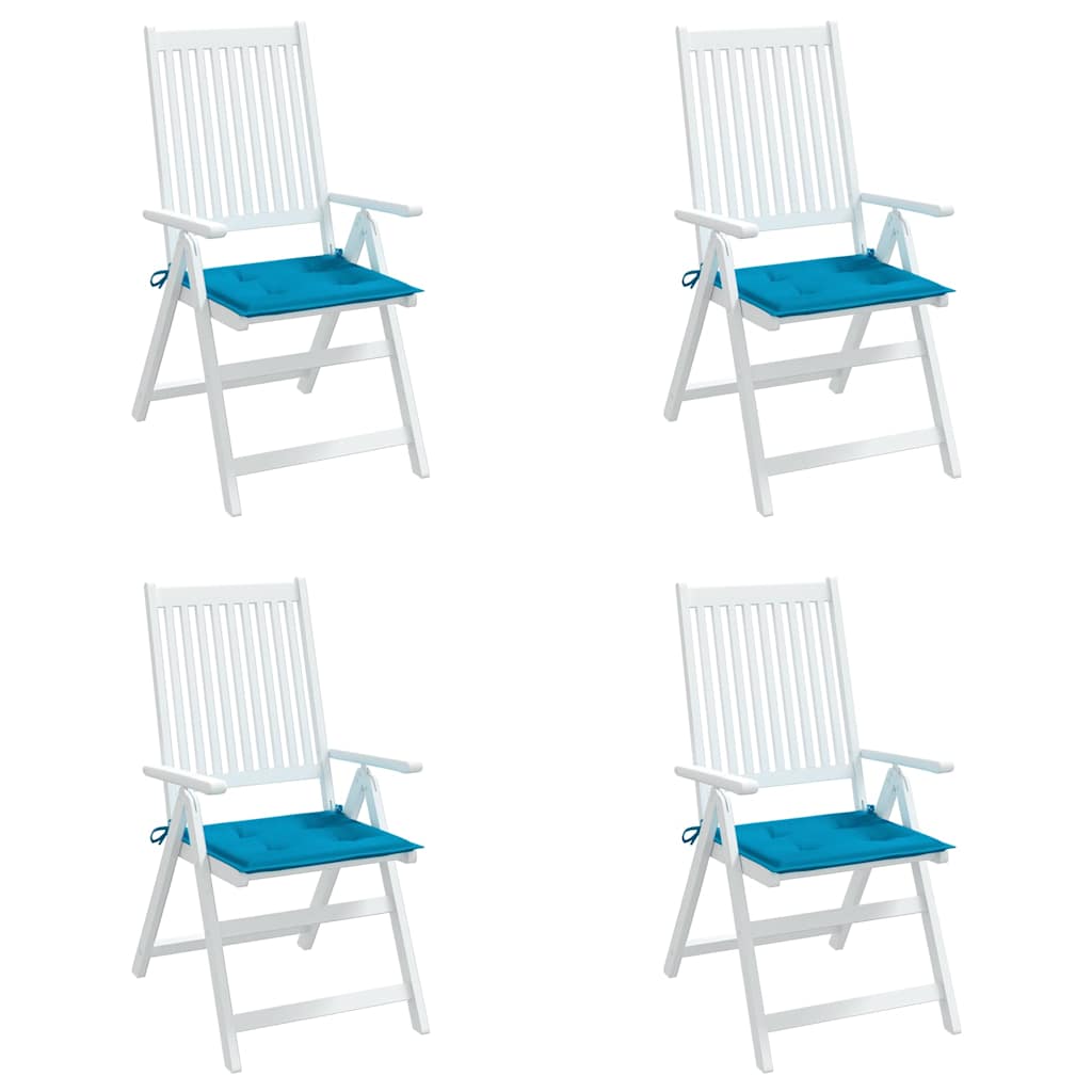 Garden Chair Cushions 4 pcs Blue 40x40x3 cm Oxford Fabric