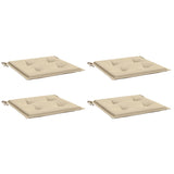 Garden Chair Cushions 4 pcs Beige 40x40x4 cm Oxford Fabric - Side View