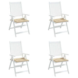 Garden Chair Cushions 4 pcs Beige 40x40x4 cm Oxford Fabric - Top-Down View