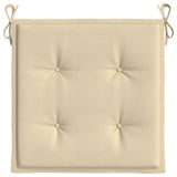 Garden Chair Cushions 4 pcs Beige 40x40x4 cm Oxford Fabric - Rear View