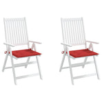 Garden Chair Cushions 2 pcs Red 50x50x3 cm Oxford Fabric