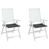 Garden Chair Cushions 2 pcs Anthracite 50x50x4 cm Oxford Fabric - Top-Down View