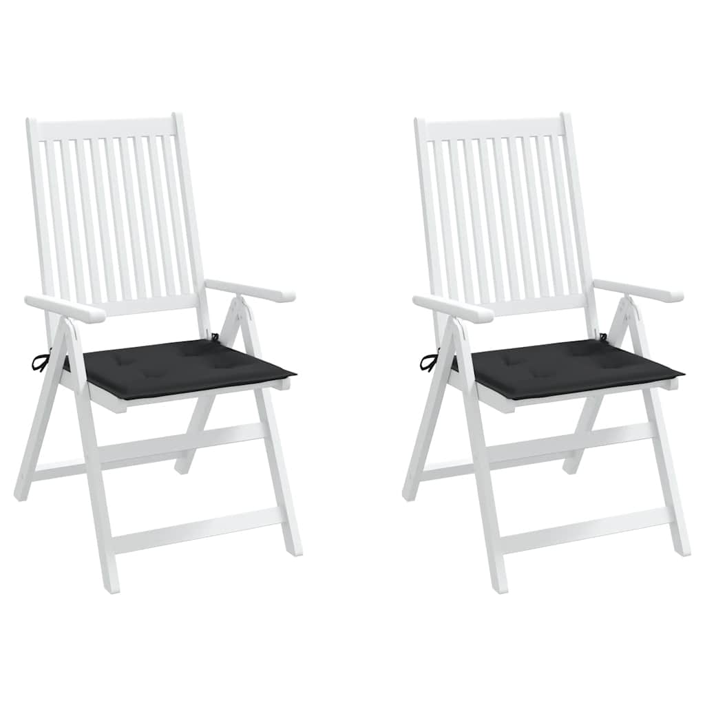 Garden Chair Cushions 2 pcs Black 50x50x4 cm Oxford Fabric