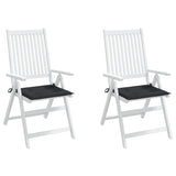 Garden Chair Cushions 2 pcs Black 50x50x4 cm Oxford Fabric - Close-Up Angle