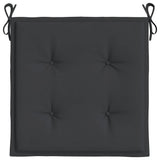 Garden Chair Cushions 2 pcs Black 50x50x4 cm Oxford Fabric