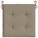 Garden Chair Cushions 2 pcs Taupe 50x50x4 cm Oxford Fabric - Rear View
