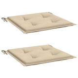 Garden Chair Cushions 2 pcs Beige 50x50x4 cm Oxford Fabric