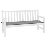 Garden Bench Cushion Grey 200x50x4 cm Oxford Fabric - Side View