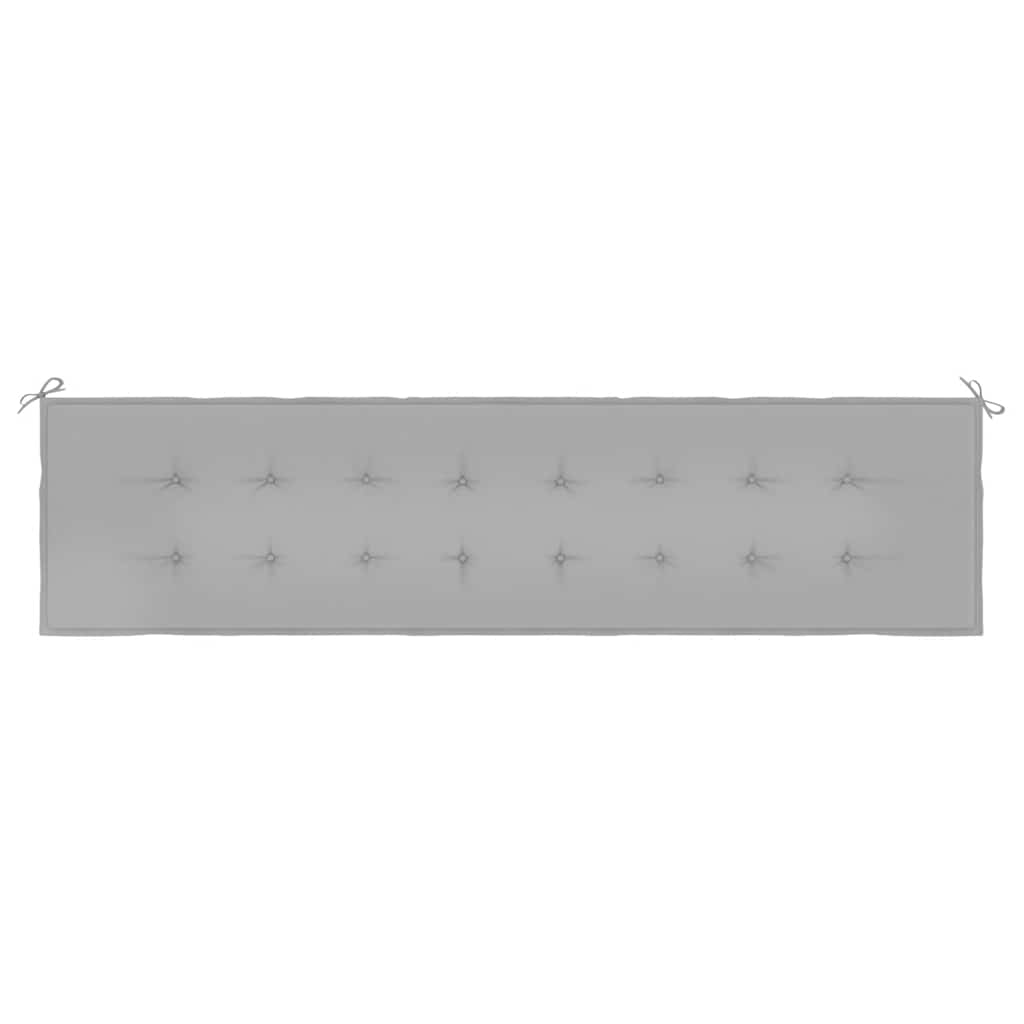 Garden Bench Cushion Grey 200x50x3 cm Oxford Fabric