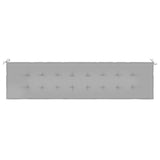 Garden Bench Cushion Grey 200x50x3 cm Oxford Fabric