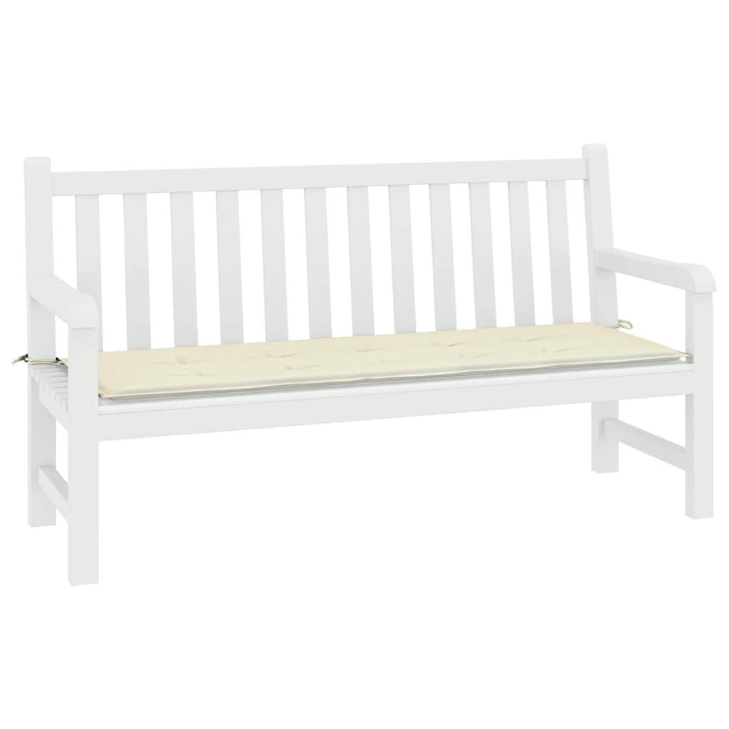 Garden Bench Cushion Cream 200x50x3 cm Oxford Fabric