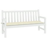 Garden Bench Cushion Cream 200x50x4 cm Oxford Fabric - Side View