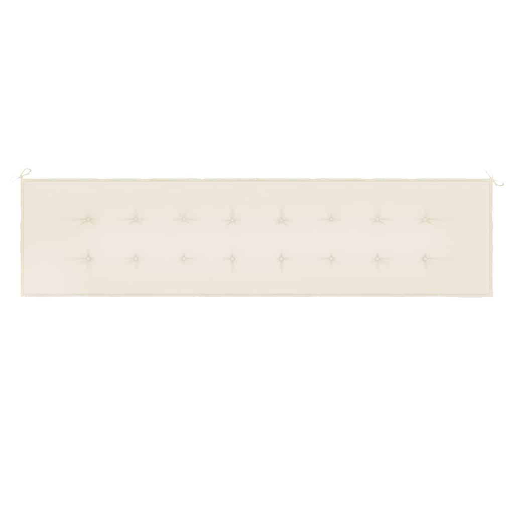 Garden Bench Cushion Cream 200x50x3 cm Oxford Fabric