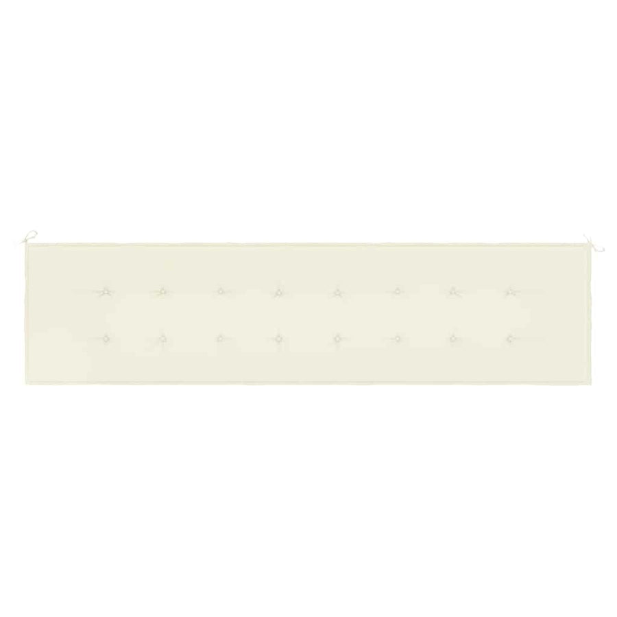 Garden Bench Cushion Cream 200x50x3 cm Oxford Fabric