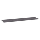 Garden Bench Cushion Anthracite 200x50x3 cm Oxford Fabric - Front View