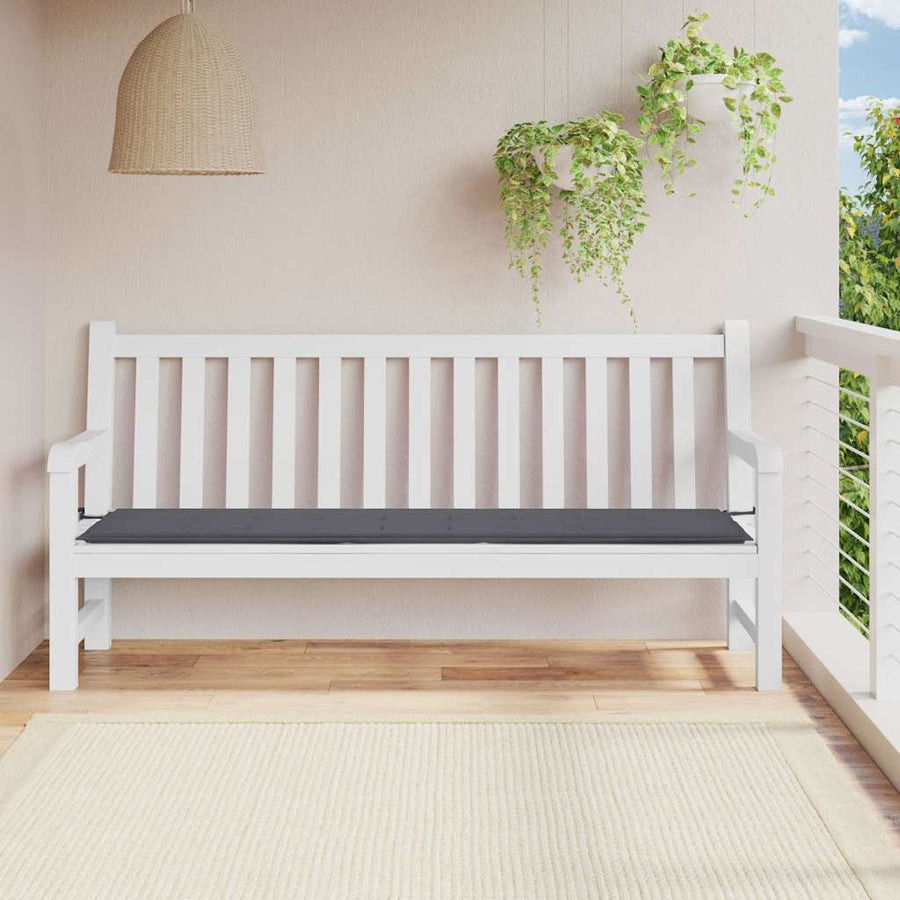 Garden Bench Cushion Anthracite 200x50x3 cm Oxford Fabric