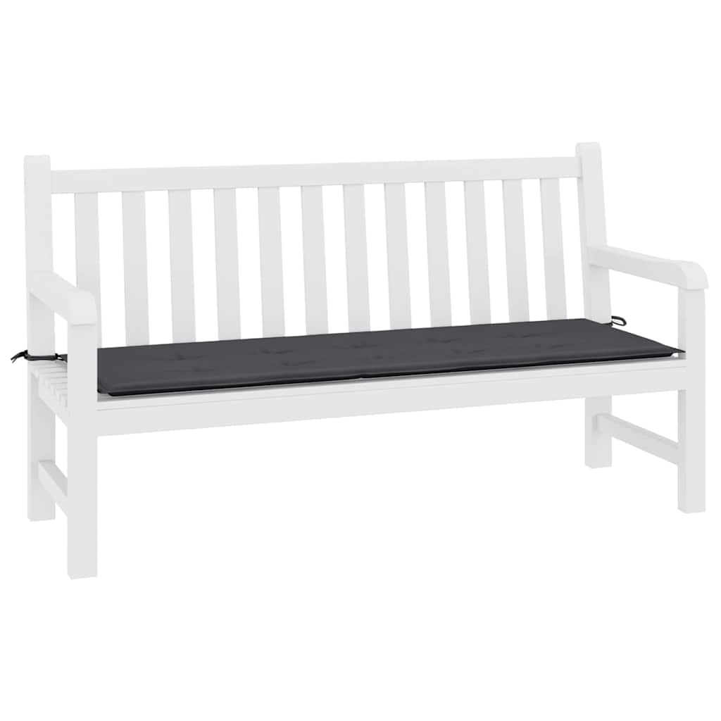 Garden Bench Cushion Black 200x50x3 cm Oxford Fabric