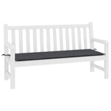 Garden Bench Cushion Black 200x50x3 cm Oxford Fabric