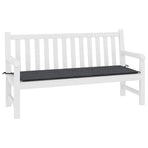 Garden Bench Cushion Black 200x50x3 cm Oxford Fabric
