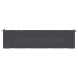 Garden Bench Cushion Black 200x50x3 cm Oxford Fabric