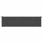 Garden Bench Cushion Black 200x50x3 cm Oxford Fabric