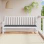 Garden Bench Cushion Black 200x50x3 cm Oxford Fabric