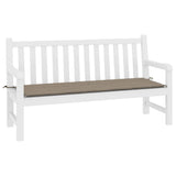 Garden Bench Cushion Taupe 200x50x4 cm Oxford Fabric - Side View