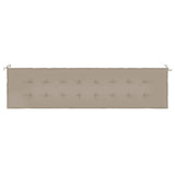 Garden Bench Cushion Taupe 200x50x3 cm Oxford Fabric