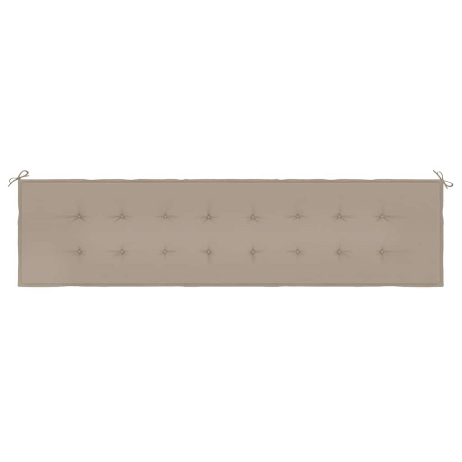 Garden Bench Cushion Taupe 200x50x3 cm Oxford Fabric