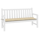 Garden Bench Cushion Beige 200x50x4 cm Oxford Fabric - Side View