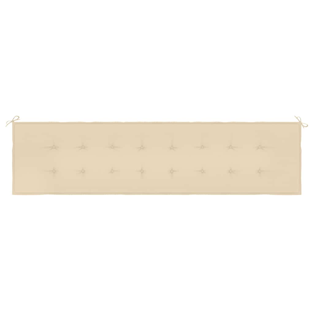 Garden Bench Cushion Beige 200x50x3 cm Oxford Fabric