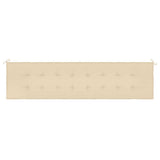 Garden Bench Cushion Beige 200x50x3 cm Oxford Fabric