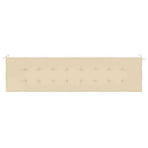 Garden Bench Cushion Beige 200x50x3 cm Oxford Fabric