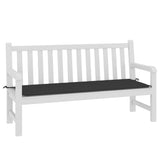 Garden Bench Cushion Black 150x50x4 cm Oxford Fabric - Side View