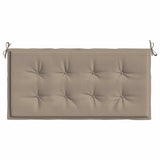 Garden Bench Cushion Taupe 100x50x4 cm Oxford Fabric - Top-Down View