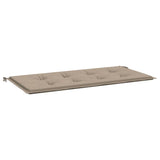 Garden Bench Cushion Taupe 120x50x4 cm Oxford Fabric - Front View