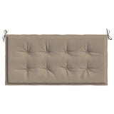 Garden Bench Cushion Taupe 120x50x4 cm Oxford Fabric - Top-Down View