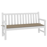 Garden Bench Cushion Taupe 150x50x4 cm Oxford Fabric - Side View