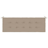 Garden Bench Cushion Taupe 150x50x3 cm Oxford Fabric