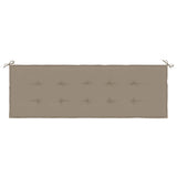 Garden Bench Cushion Taupe 150x50x4 cm Oxford Fabric - Top-Down View