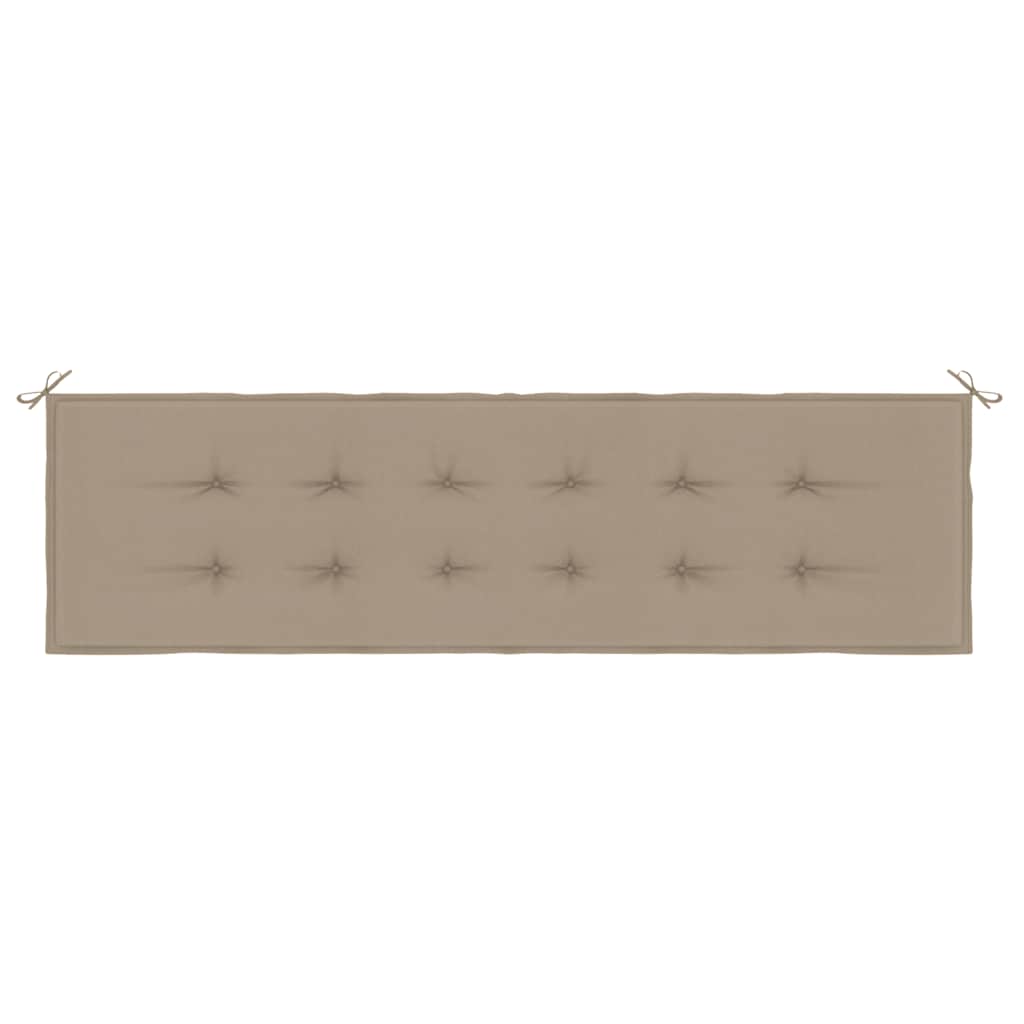 Garden Bench Cushion Taupe 180x50x3 cm Oxford Fabric