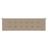 Garden Bench Cushion Taupe 180x50x3 cm Oxford Fabric
