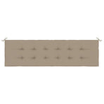 Garden Bench Cushion Taupe 180x50x3 cm Oxford Fabric