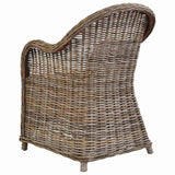 Outdoor Chairs 4 pcs with Cushions Natural Rattan - 45-Degree Angle