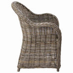 Outdoor Chairs 6 pcs with Cushions Natural Rattan