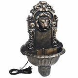 Wall Fountain Lion Head Design Bronze - Top-Down View