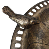 Garden Bird Bath Bronze Plastic - Side View