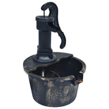 Garden Water Fountain Barrel with Pump - Front View