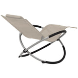 Outdoor Geometrical Sun Lounger Steel Cream - Top-Down View