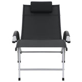 Sun Lounger Aluminium Textliene Black